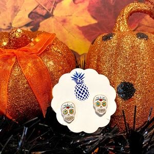 Sugar Skull Day Of The Dead/Halloween Earrings